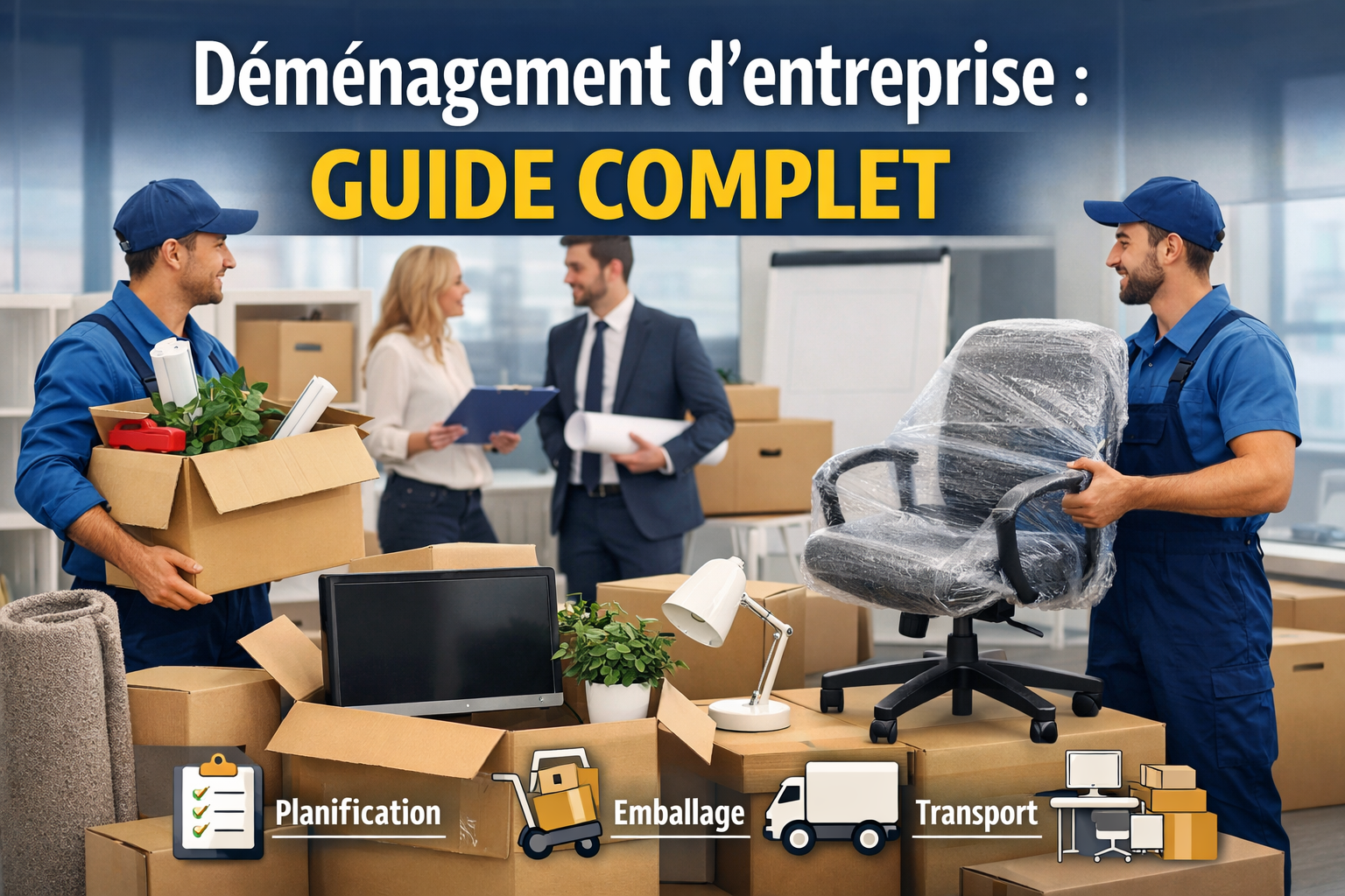 Déménagement d’entreprise : transfert de bureaux professionnel